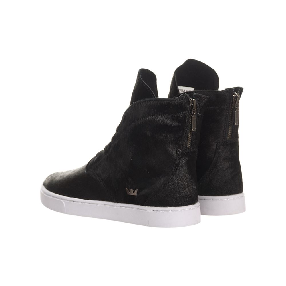 Baskets Montantes Supra Joplin Noir Black/Zebra-White Femme | JZK-08473945